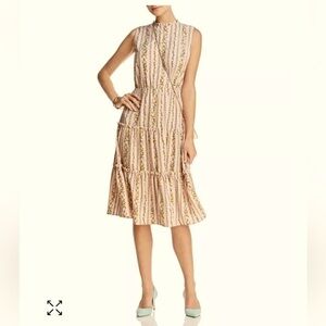 Code x Mode Sleeveless  Floral-Print Cottagecore Romantic Pink Dress Size XL